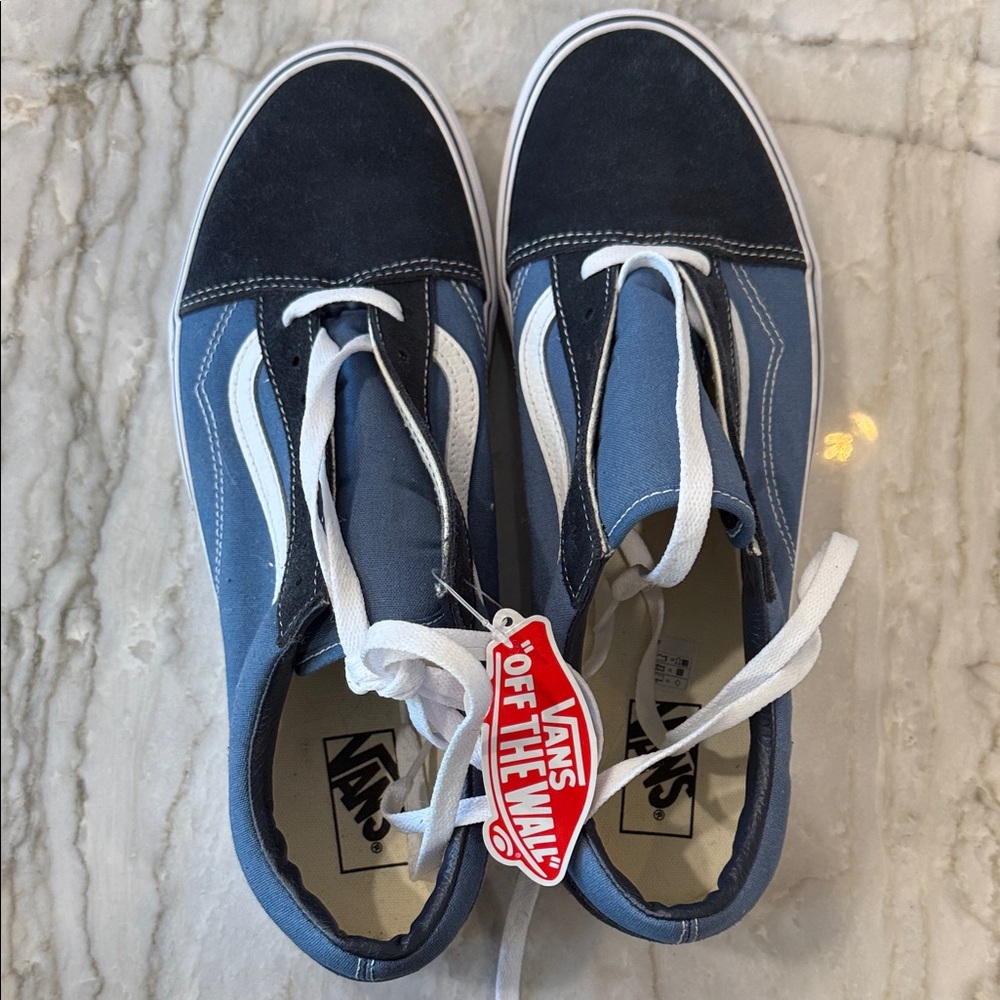 Vans Navy and Light Blue low-Tops